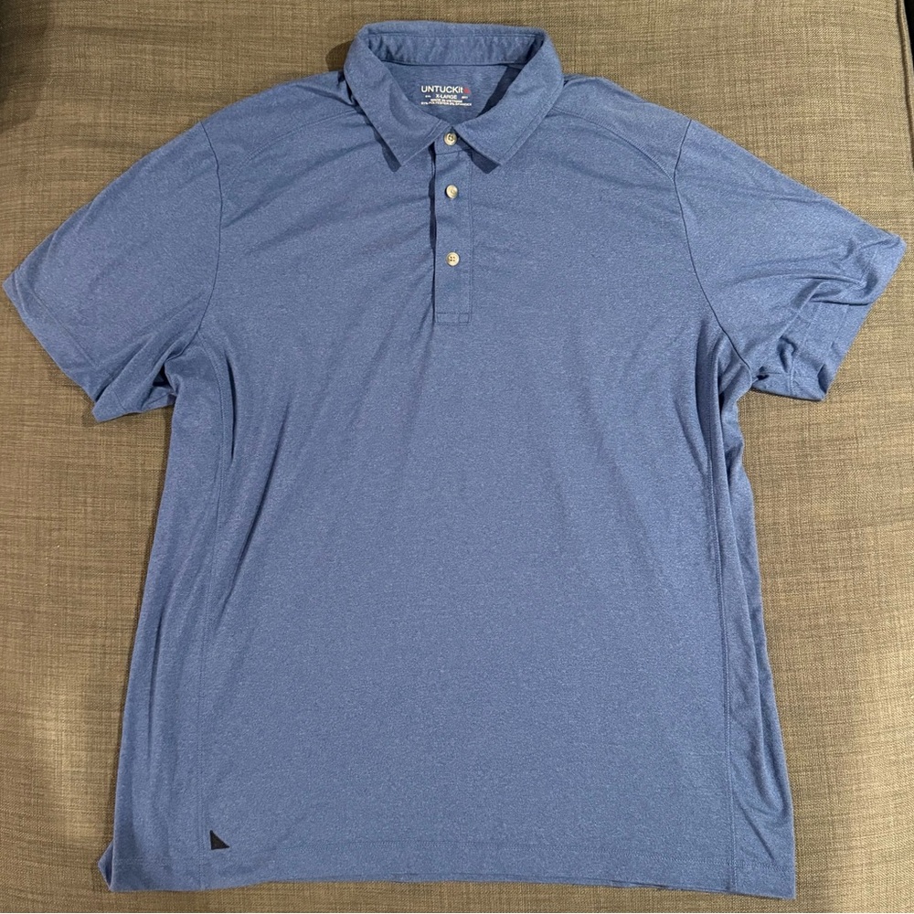 Untuckit Men's XL Blue Polo Shirt